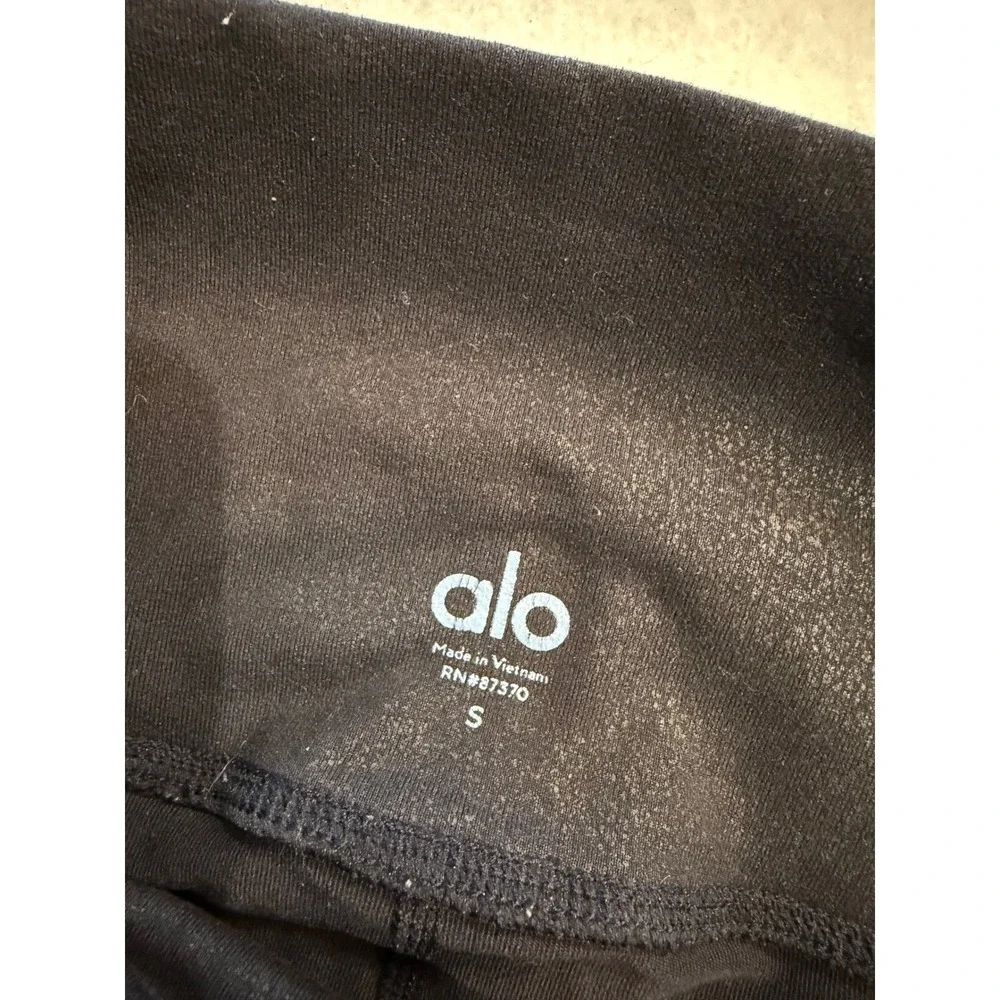ALO Yoga Black High-Waist Moto Leggings